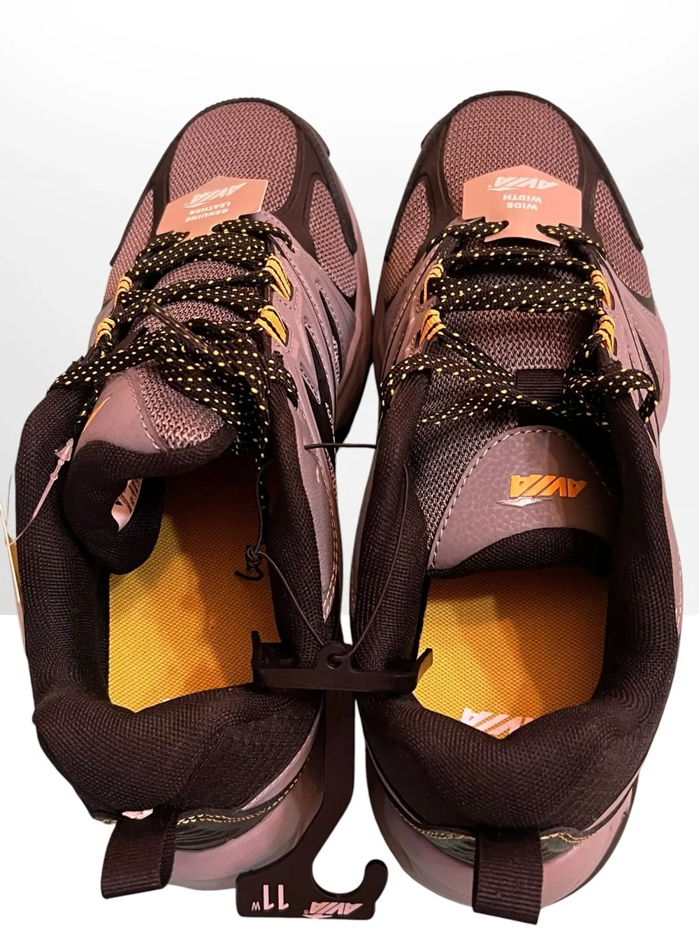 Avia Men's Talus rugged walking shoes featuring a gray and black design.